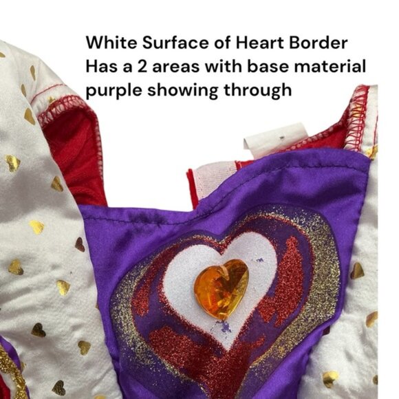 Queen of Hearts Costume Alice Wonderland Red Purple Gold Cracker Barrel Girl 4/5 - Picture 11 of 16
